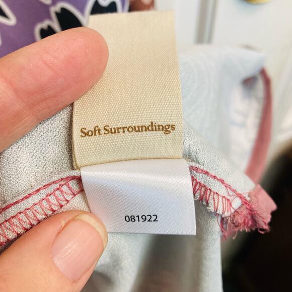 NWOT Soft Surroundings Blouse Hi/Low Pullover Patchwork Print Size M - Picture 8 of 9